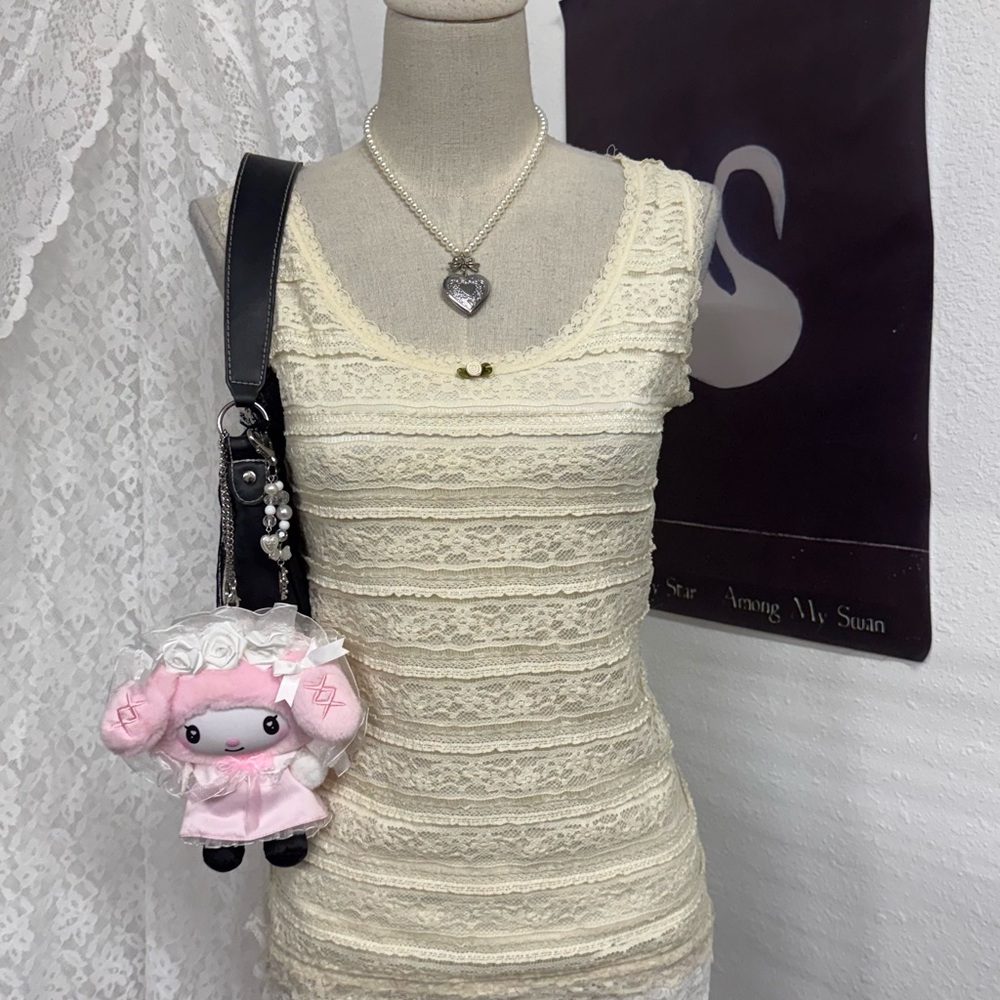 Cream Lace Women Top